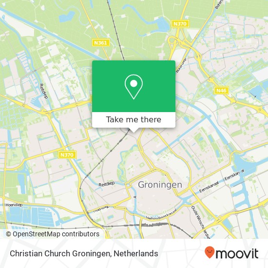 Christian Church Groningen kaart