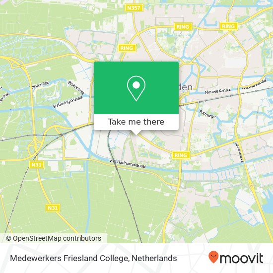 Medewerkers Friesland College kaart