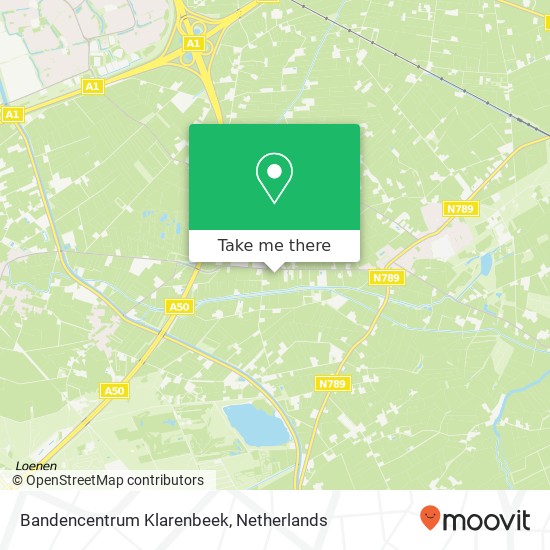 Bandencentrum Klarenbeek kaart