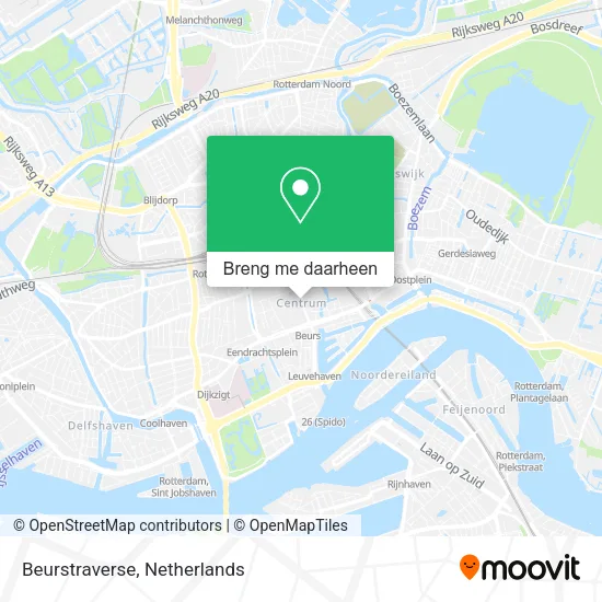 Beurstraverse kaart