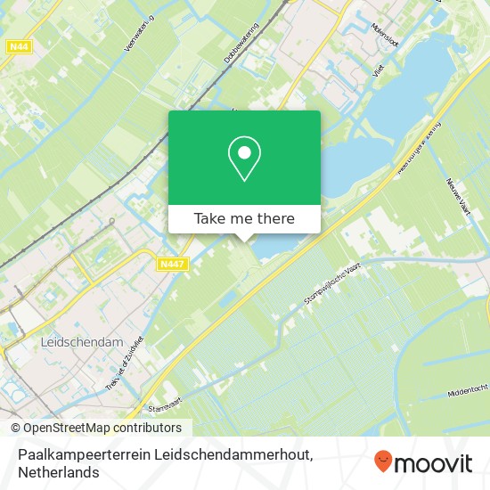 Paalkampeerterrein Leidschendammerhout kaart