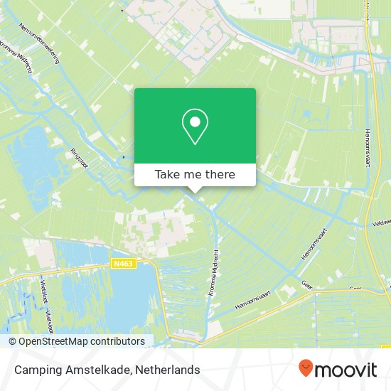 Camping Amstelkade kaart