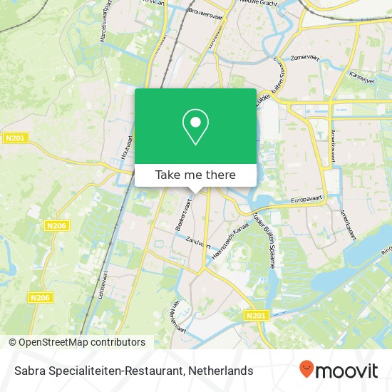 Sabra Specialiteiten-Restaurant kaart