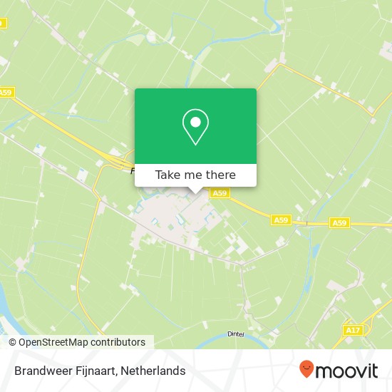 Brandweer Fijnaart kaart