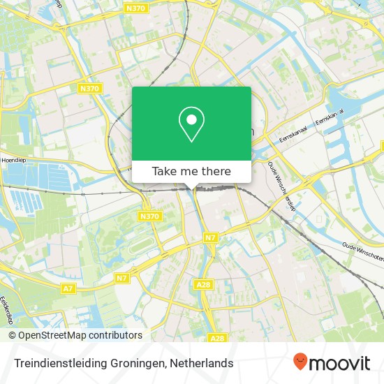 Treindienstleiding Groningen kaart
