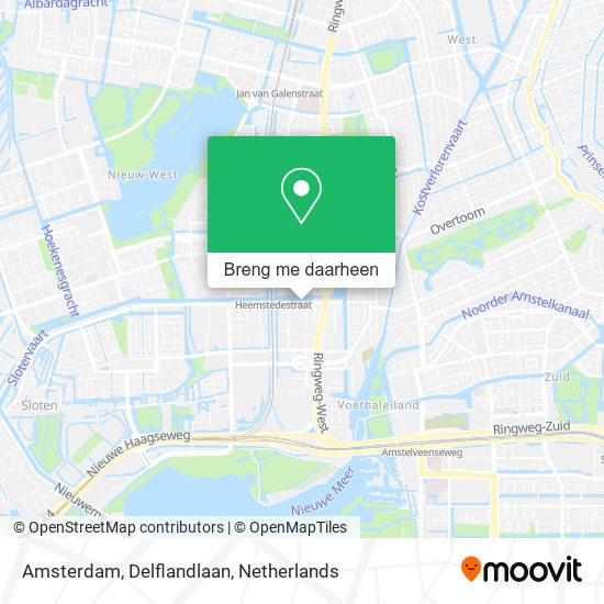 Amsterdam, Delflandlaan kaart