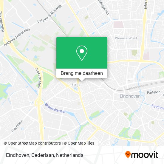 Eindhoven, Cederlaan kaart