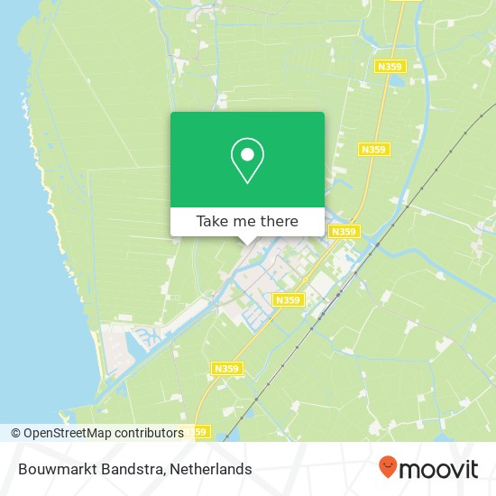 Bouwmarkt Bandstra kaart