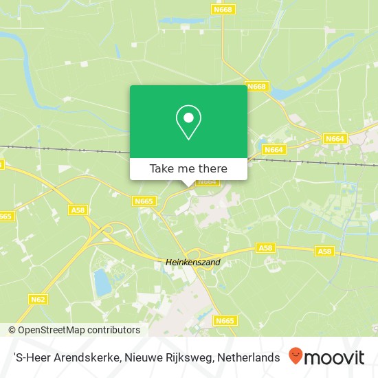 'S-Heer Arendskerke, Nieuwe Rijksweg kaart