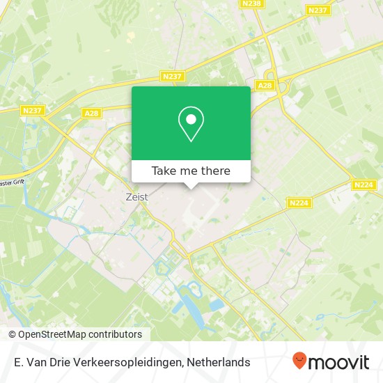 E. Van Drie Verkeersopleidingen kaart