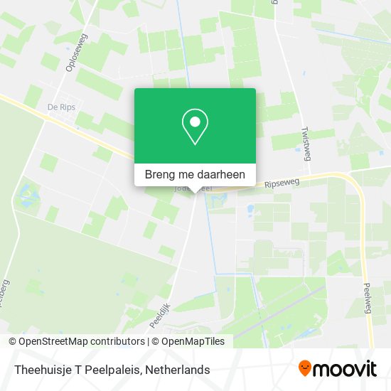 Theehuisje T Peelpaleis kaart