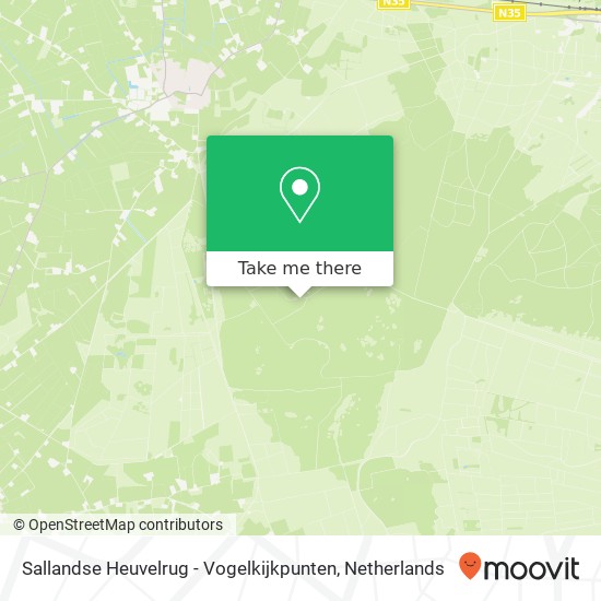 Sallandse Heuvelrug - Vogelkijkpunten kaart