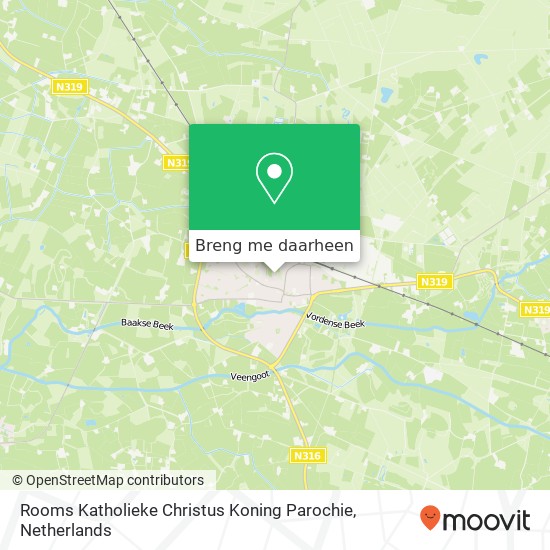 Rooms Katholieke Christus Koning Parochie kaart