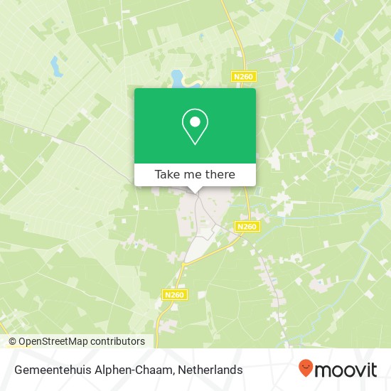 Gemeentehuis Alphen-Chaam kaart