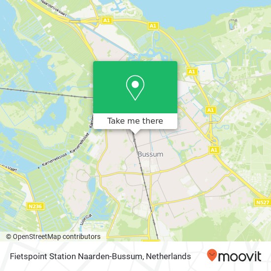 Fietspoint Station Naarden-Bussum kaart