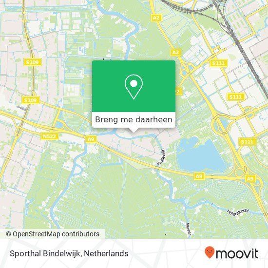 Sporthal Bindelwijk kaart