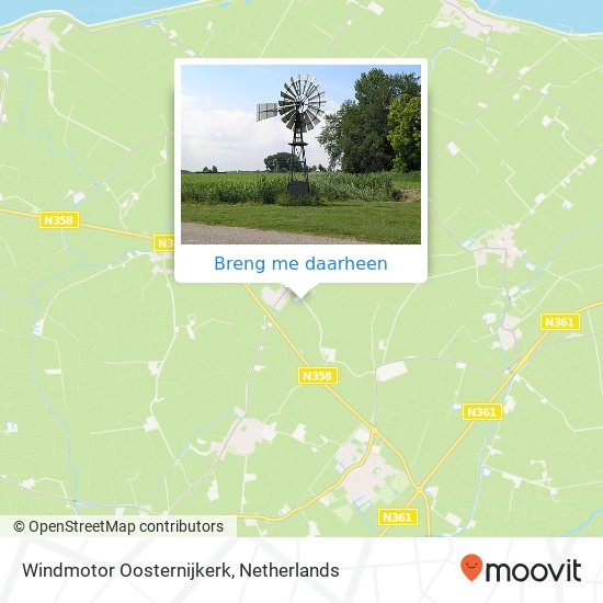 Windmotor Oosternijkerk kaart