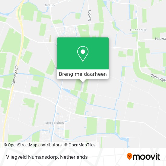 Vliegveld Numansdorp kaart