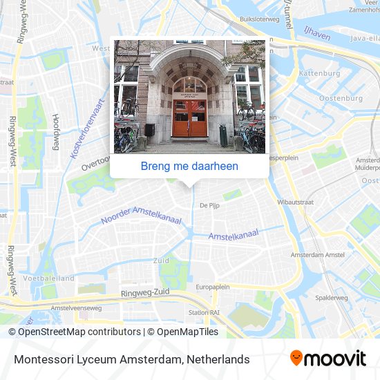 Montessori Lyceum Amsterdam kaart