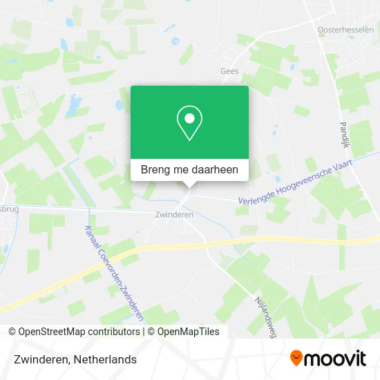 Zwinderen kaart