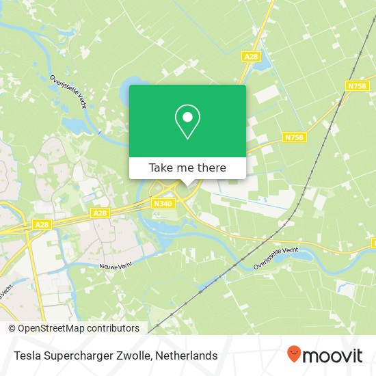 Tesla Supercharger Zwolle kaart