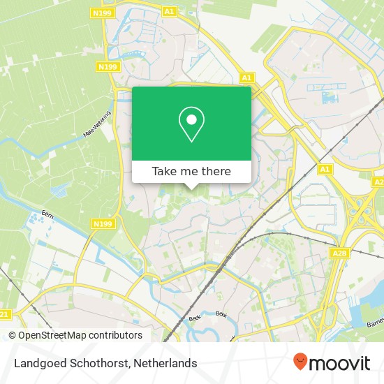 Landgoed Schothorst kaart