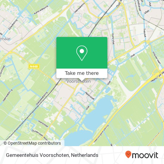 Gemeentehuis Voorschoten kaart