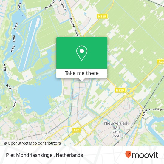 Piet Mondriaansingel kaart