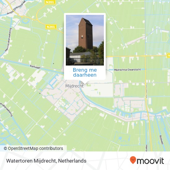 Watertoren Mijdrecht kaart