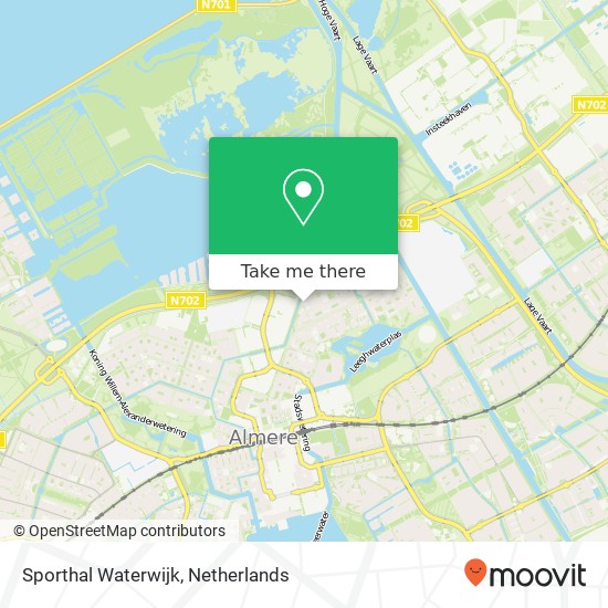 Sporthal Waterwijk kaart
