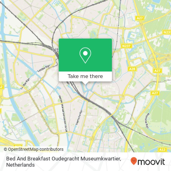 Bed And Breakfast Oudegracht Museumkwartier kaart
