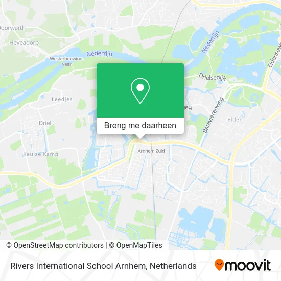 Rivers International School Arnhem kaart