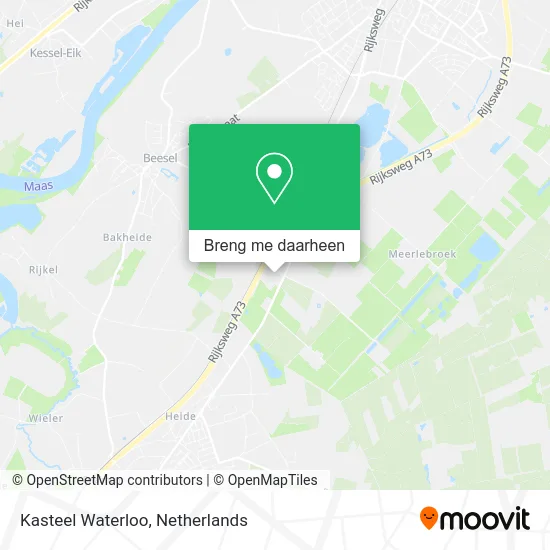 Kasteel Waterloo kaart