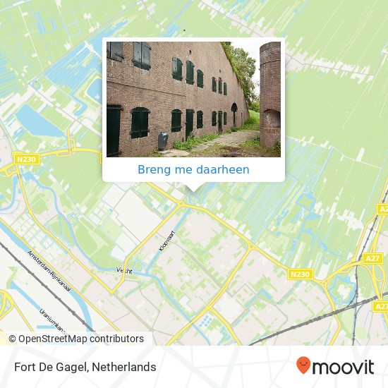 Fort De Gagel kaart