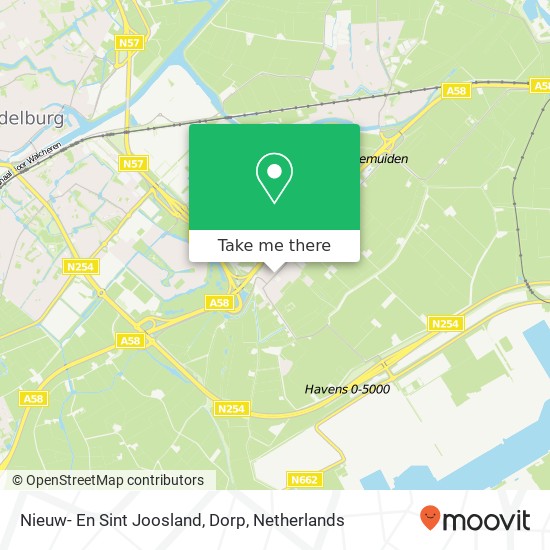 Nieuw- En Sint Joosland, Dorp kaart