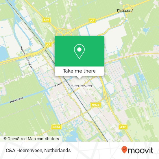 C&A Heerenveen kaart