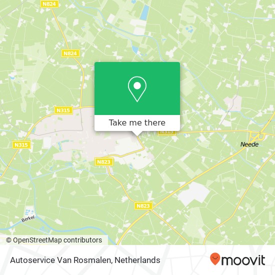 Autoservice Van Rosmalen kaart