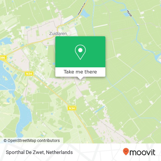 Sporthal De Zwet kaart