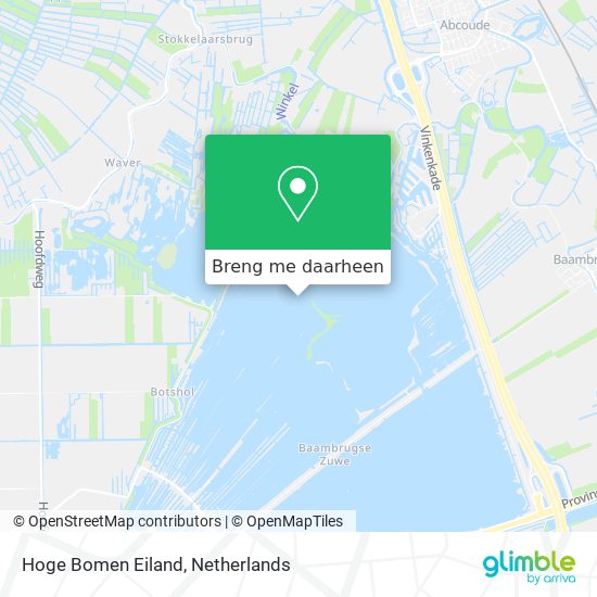 Hoge Bomen Eiland kaart