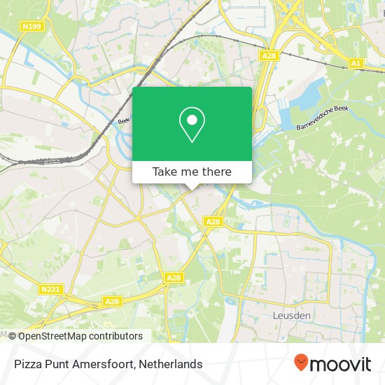 Pizza Punt Amersfoort kaart