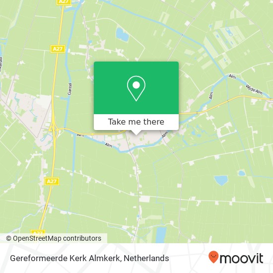 Gereformeerde Kerk Almkerk kaart