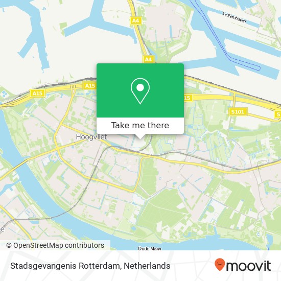 Stadsgevangenis Rotterdam kaart
