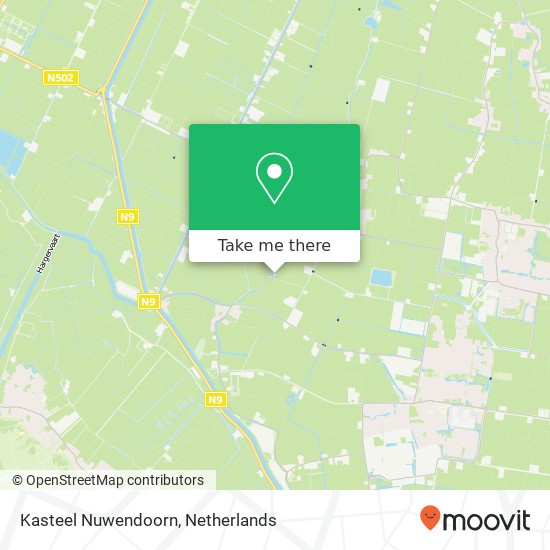 Kasteel Nuwendoorn kaart