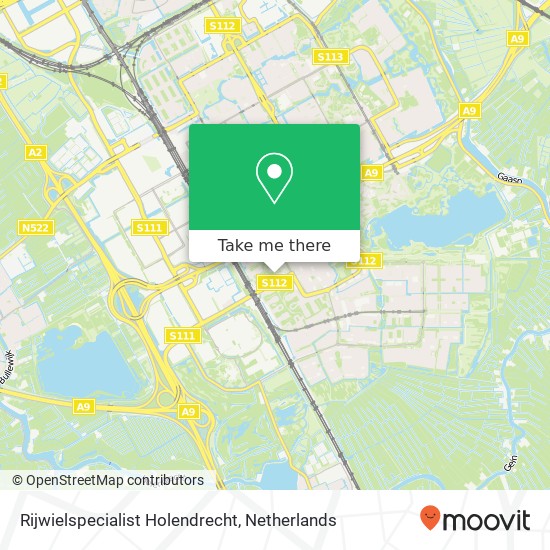 Rijwielspecialist Holendrecht kaart