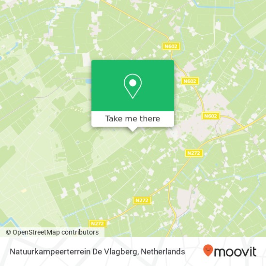 Natuurkampeerterrein De Vlagberg kaart