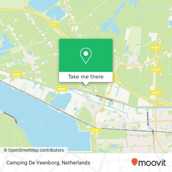 Camping De Veenborg kaart