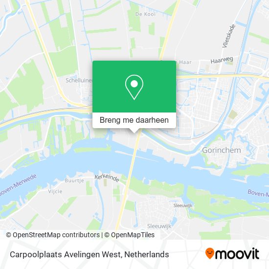 Carpoolplaats Avelingen West kaart