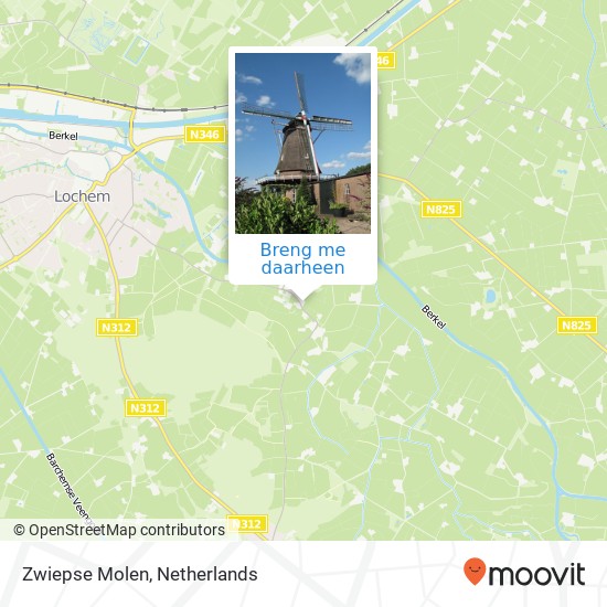 Zwiepse Molen kaart