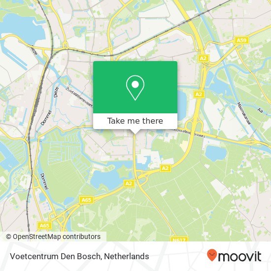 Voetcentrum Den Bosch kaart