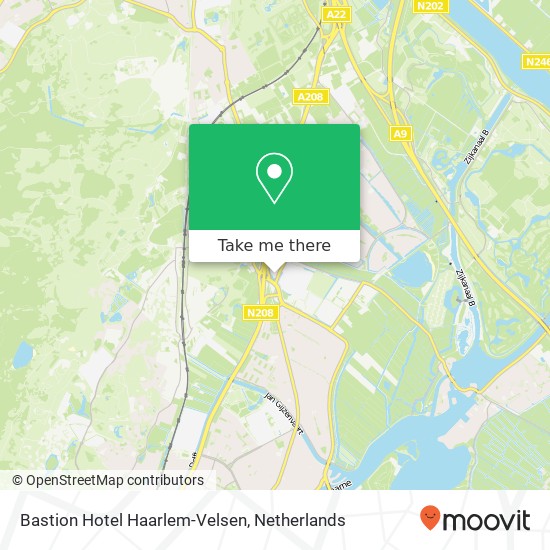 Bastion Hotel Haarlem-Velsen kaart